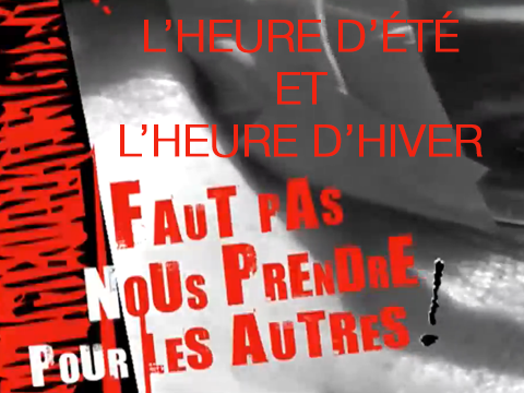 L’heure d’été et l’heure d’hiver